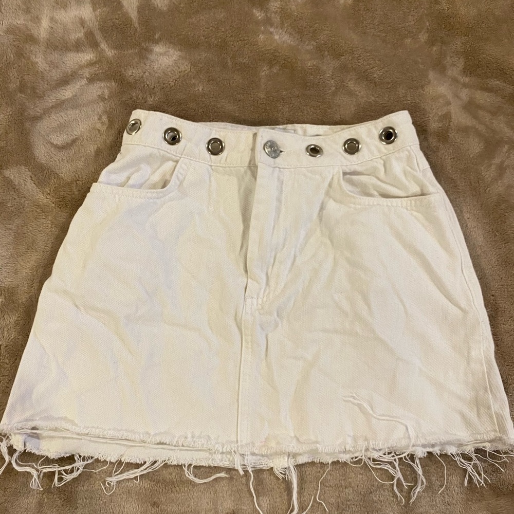 BDG White Denim Skirt Size XS